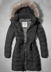 dames abercrombie fitch lang donsjassen fur hooded houtskool grijs Best Verkopende lb745847